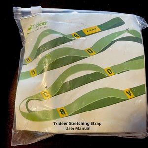 Trideer Stretching Strap Yoga PT Pilates 10 Loops for Stretching Non-Elastic NIP